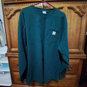 Loose Fit Heavyweight Carhartt Men's Long Sleeve Shirt, XL